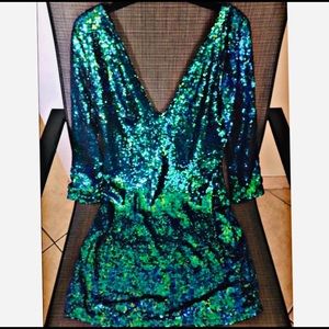 Mermaid sequin mini dress